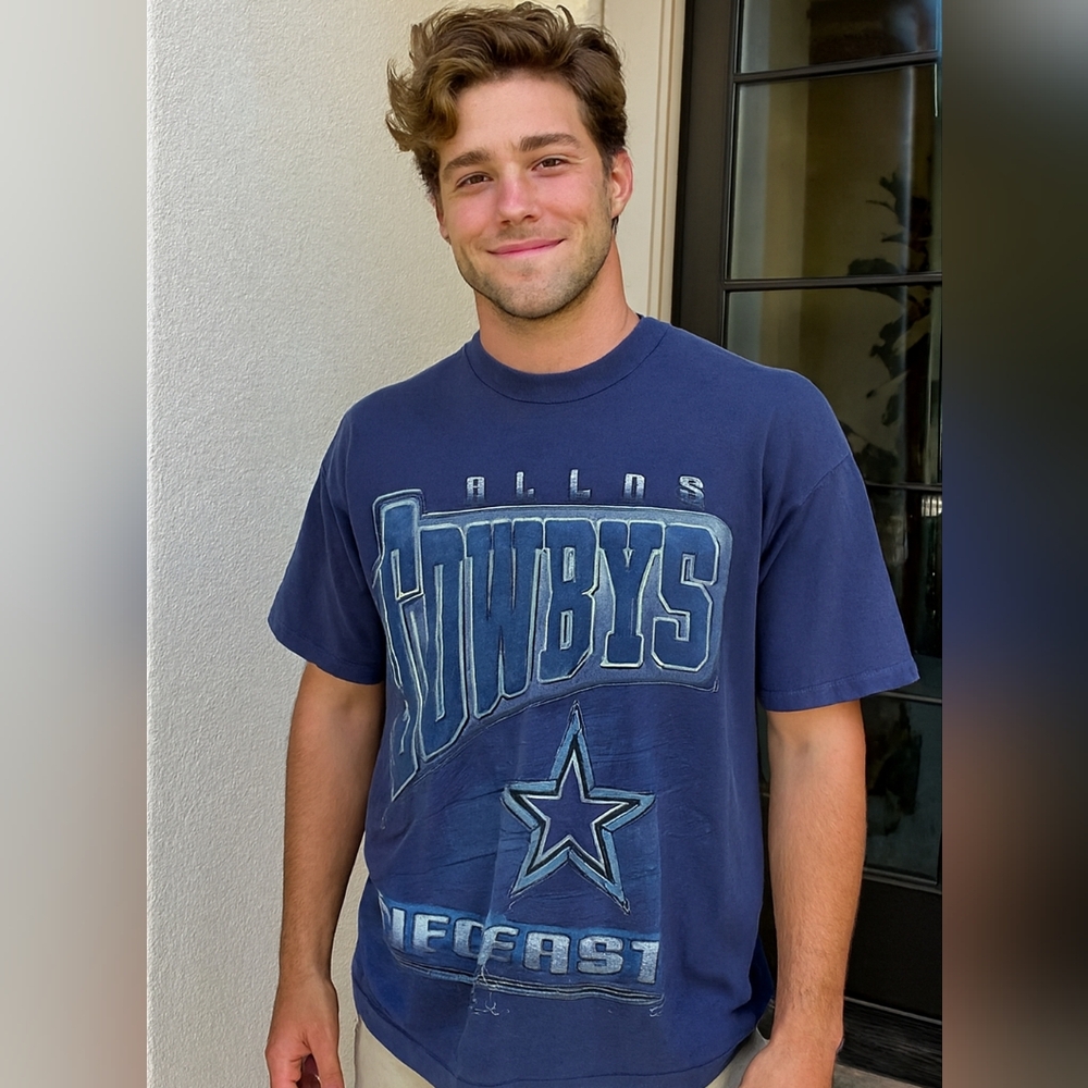 Dallas Cowboys 1996 NFC EAST Navy T-Shirt Single Stitch
